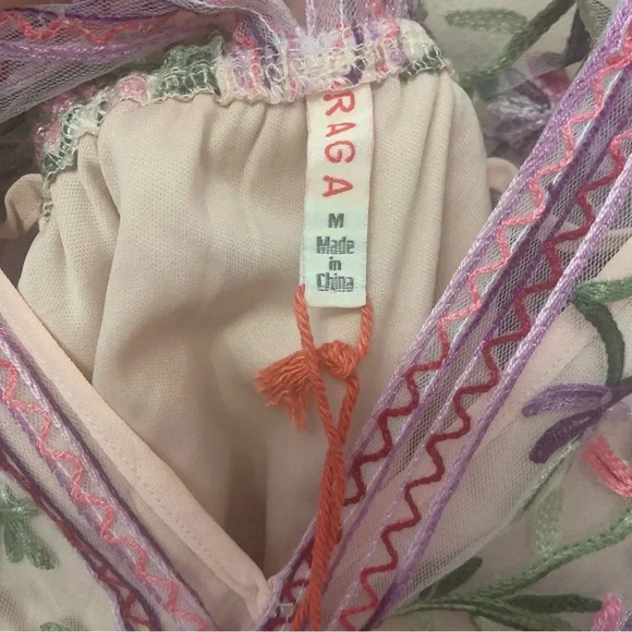 Raga In the Fields Purple Embroidered Dress Size Medium NWT New - Picture 11 of 15